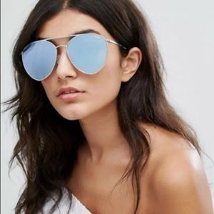 Quay Indio Mirrored Aviator Sunglasses